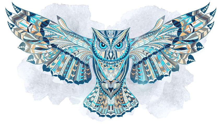 Mandala, Geometric Owl HD wallpaper
