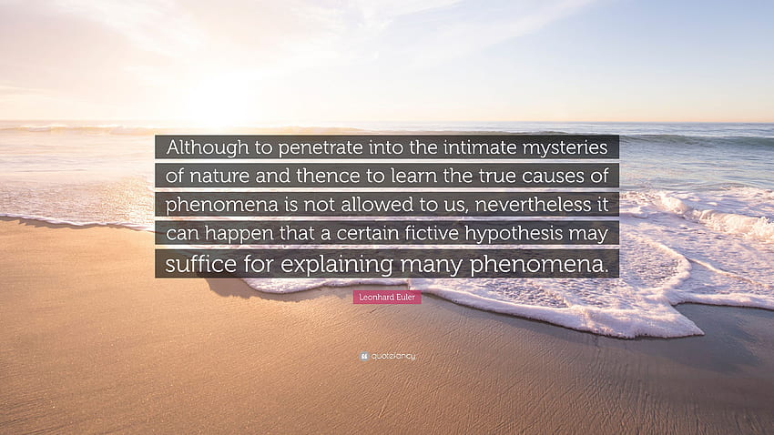 Leonhard Euler Quote: “Although to penetrate into HD wallpaper