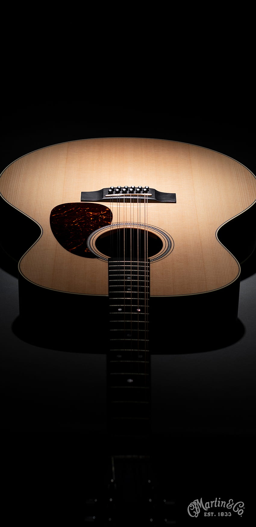 Нов модел на фона на NAMM, акустична китара Martin HD тапет за телефон