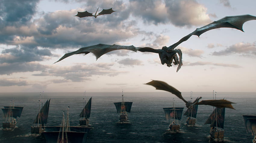 Game of Thrones Voll und Hintergrund., Game of Thrones Drachen HD-Hintergrundbild