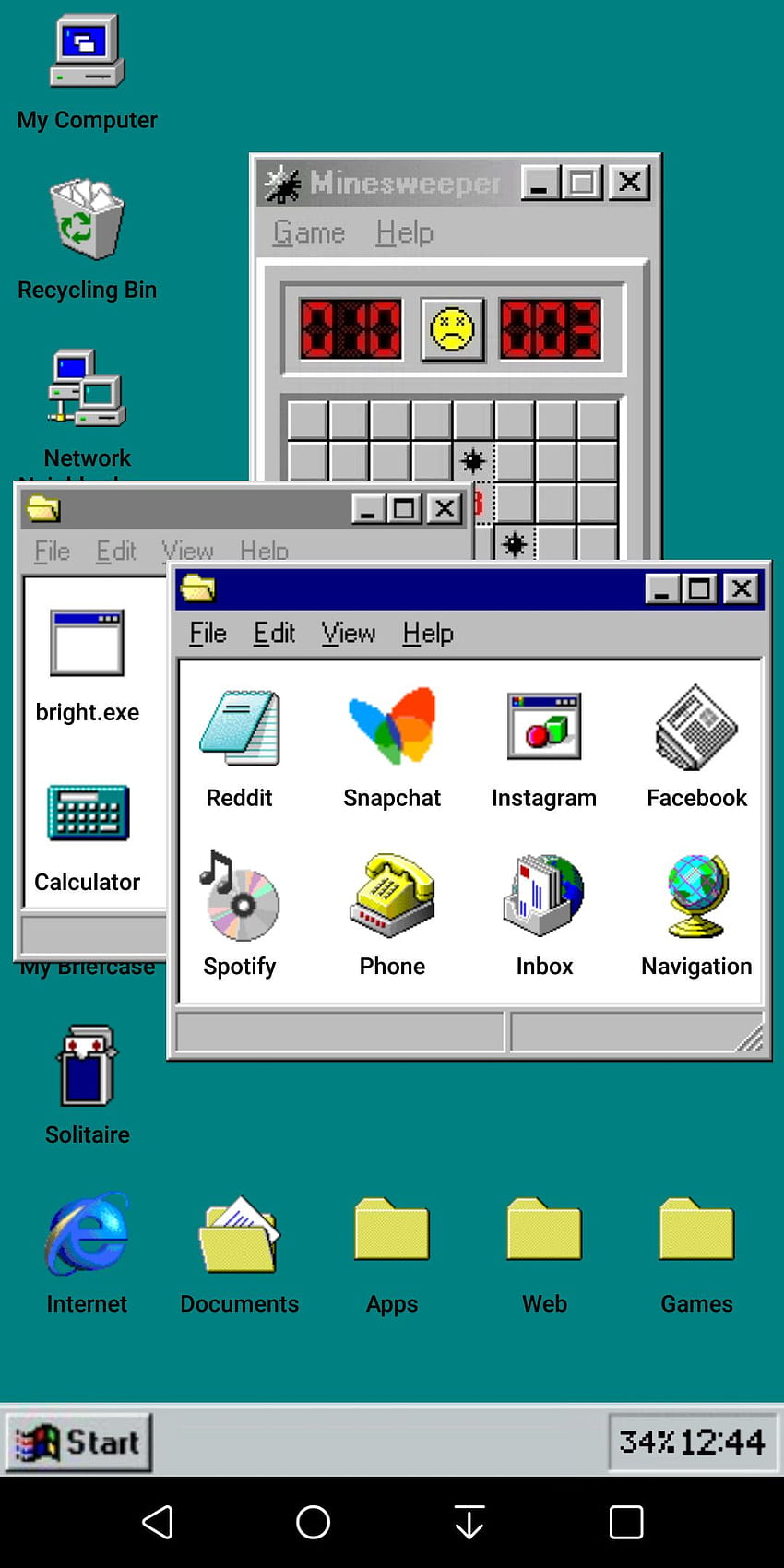 Thema Ich begann mit dem alten Windows-Symbol über A - Vaporwave Windows HD-Handy-Hintergrundbild