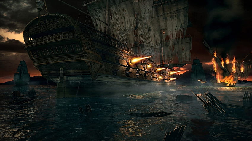 Seeschlacht HD-Hintergrundbild