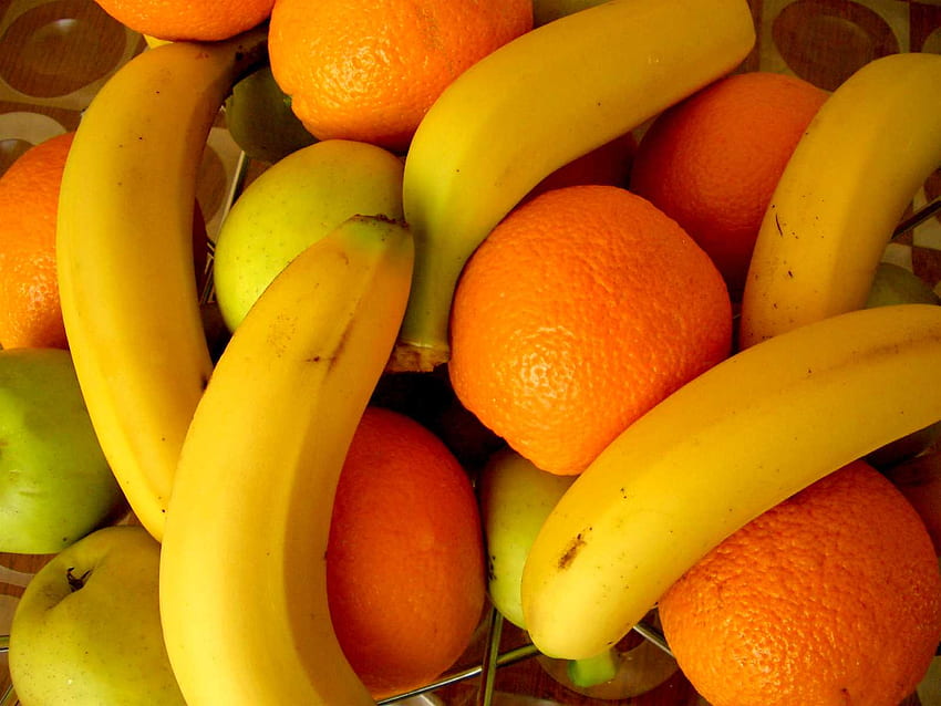 : Fruits, Oranges and Bananas HD wallpaper