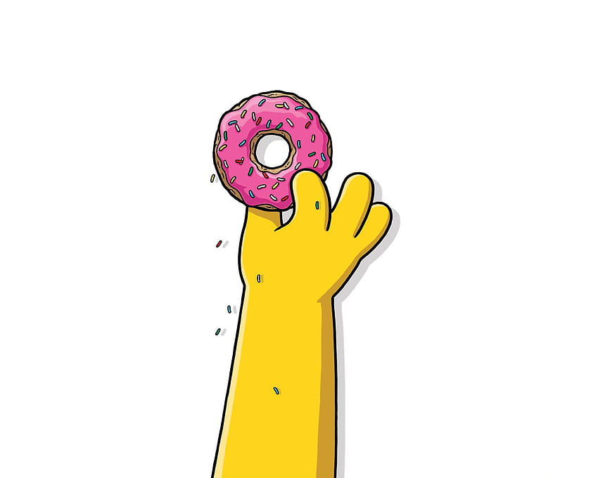 homer çörek pikniği, Simpsons Donut HD duvar kağıdı