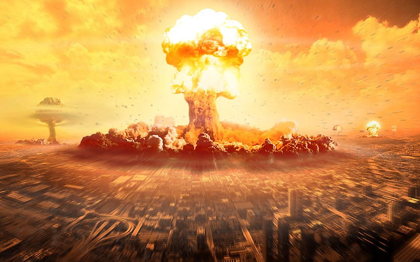 bomba, esplosione, videogioco di strategia, cielo, calore, evento, fenomeno geologico, opera d'arte cg, esplosione della bomba atomica Sfondo HD