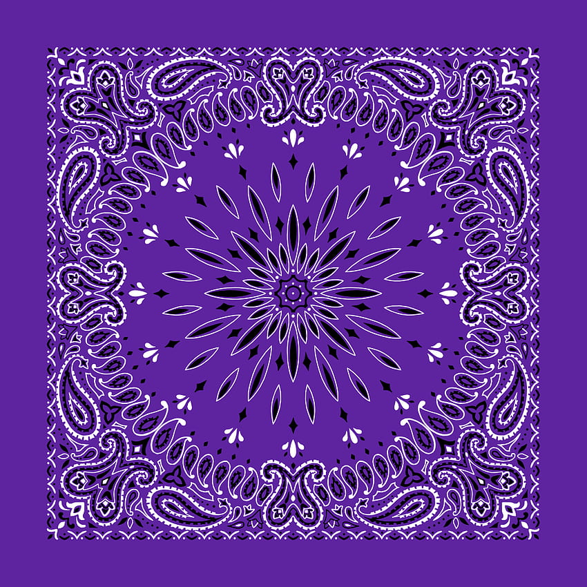 Purple Circular Burst Paisley Bandanas - Case - 50 Dozen, Purple Bandana HD phone wallpaper