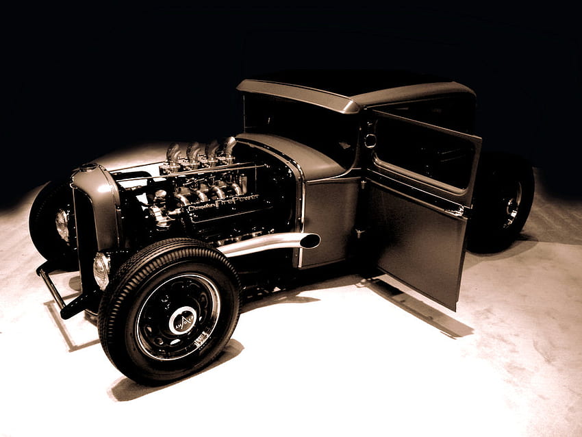 1932 FORD HOT ROD, ford, black, 1932, car, hot rod HD wallpaper