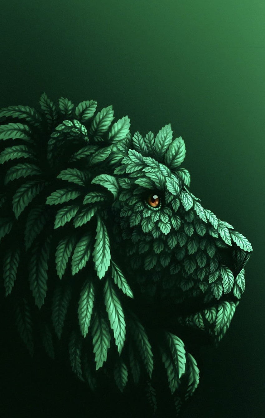 Green Lion. Unique iphone , Cool iphone 6 , Best android, Colorful Lion HD phone wallpaper