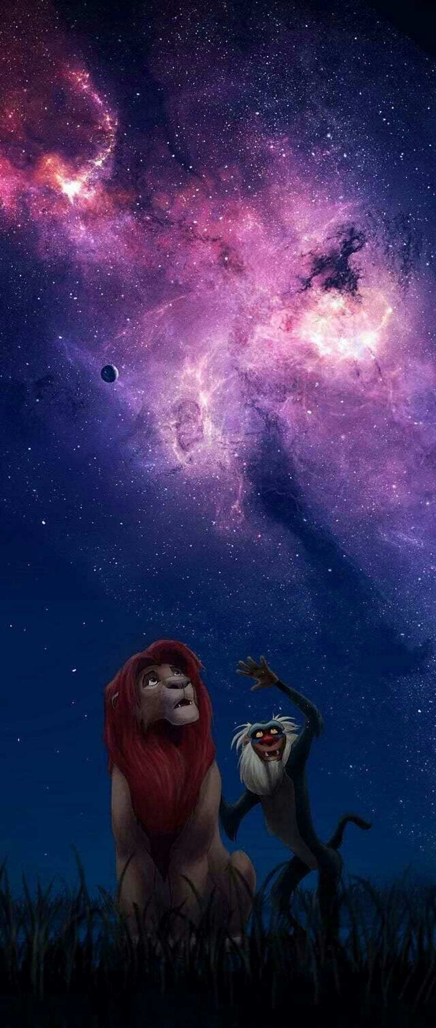 Rafiki & Simba - The Lion King. . Disney HD phone wallpaper