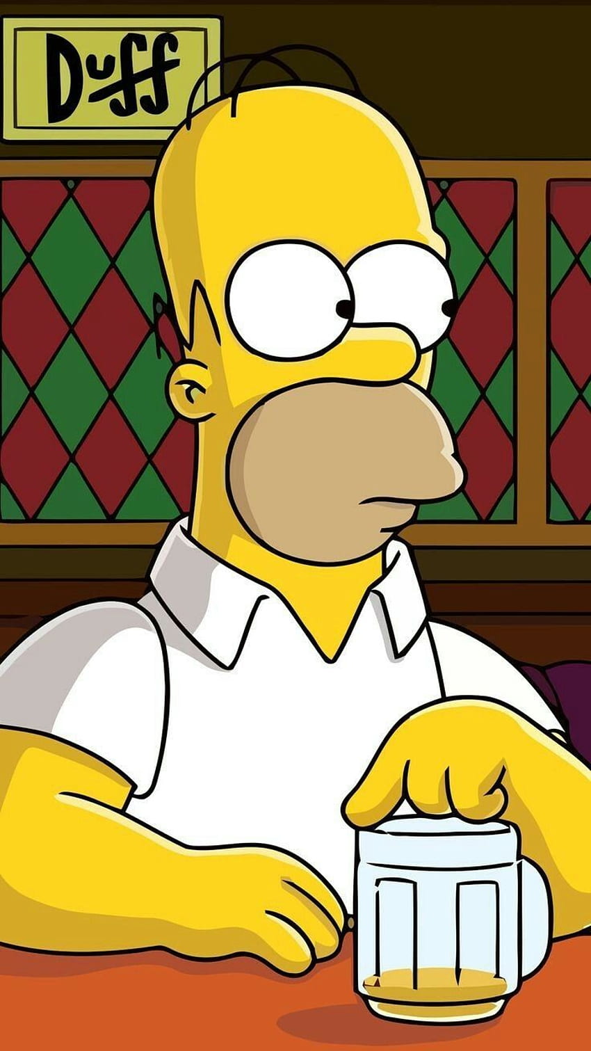 Homer Simpson, rysunki Simpsonów. .mx, piwo Homer Tapeta na telefon HD