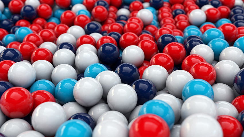 Multicolored, 3D, Balls, Smooth Surface HD wallpaper