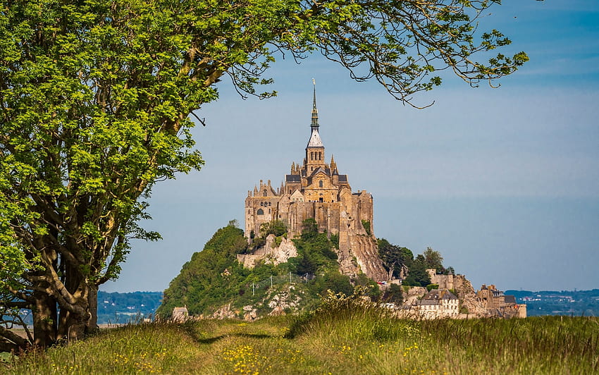 Mont Saint Michel, France, mont, Mont Saint Michel, monastère, France Fond d'écran HD