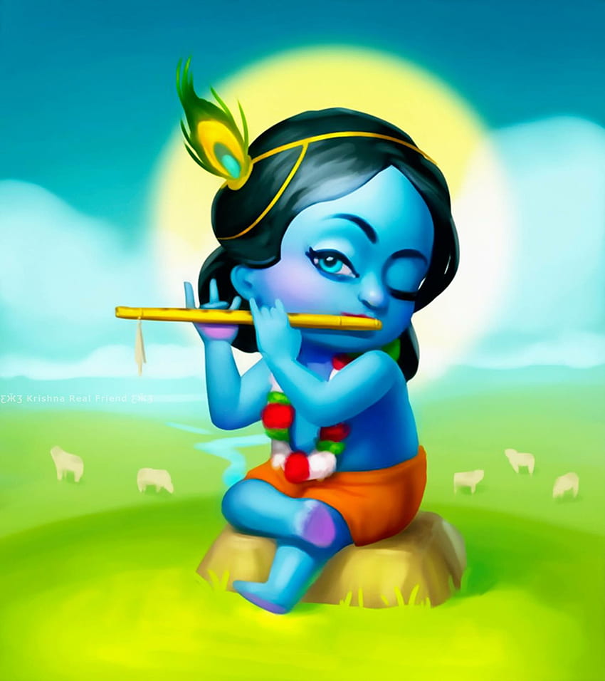 puni en aadidev. Bebé krishna, Lindo krishna, Señor krishna, Krishna animado fondo de pantalla del teléfono