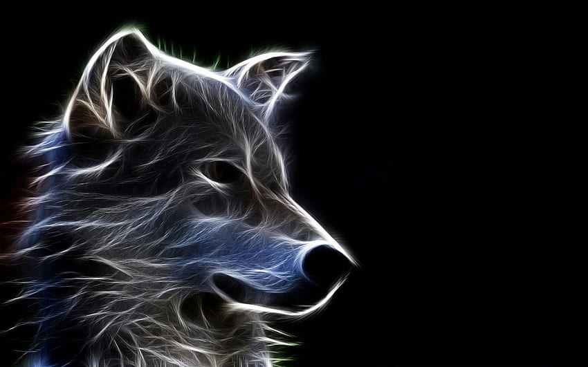 Wolf Abstact Art : : High, Creepy Wolf HD wallpaper