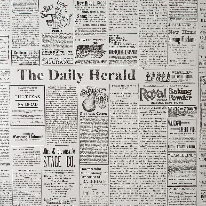 Fond esthétique de vieux journaux (Page 1) Fond d'écran de téléphone HD