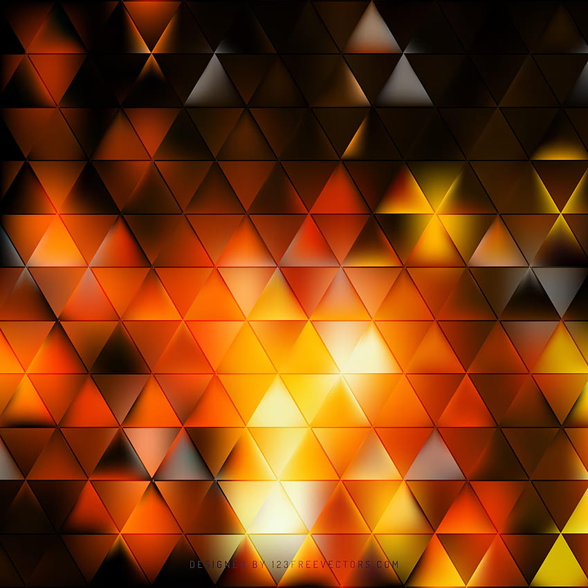 검은 주황색 불 삼각형 배경 클립 아트 HD 전화 배경 화면