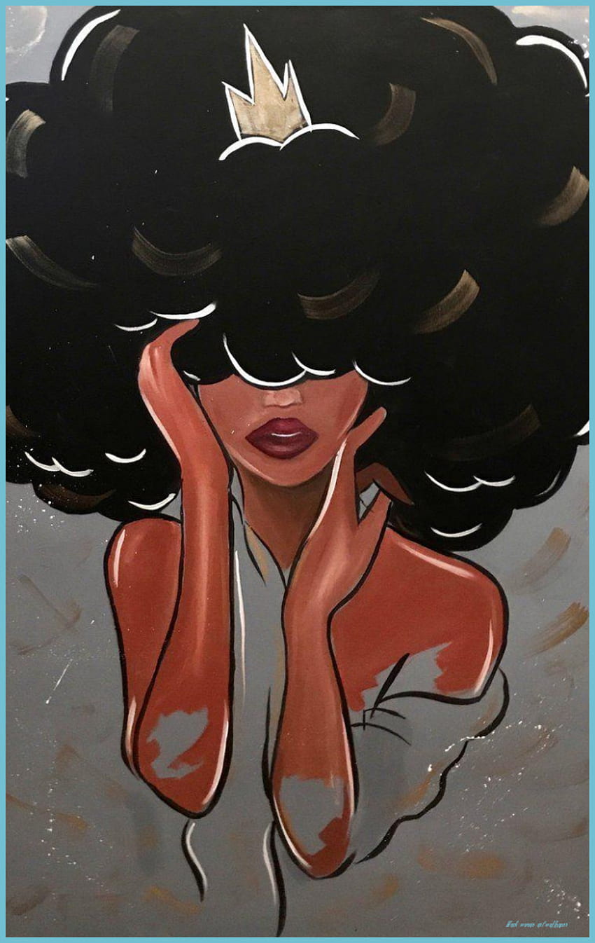 Kunst der schwarzen Frauen - Kunst der schwarzen Frau. Ordentliche, afroamerikanische Frau HD-Handy-Hintergrundbild