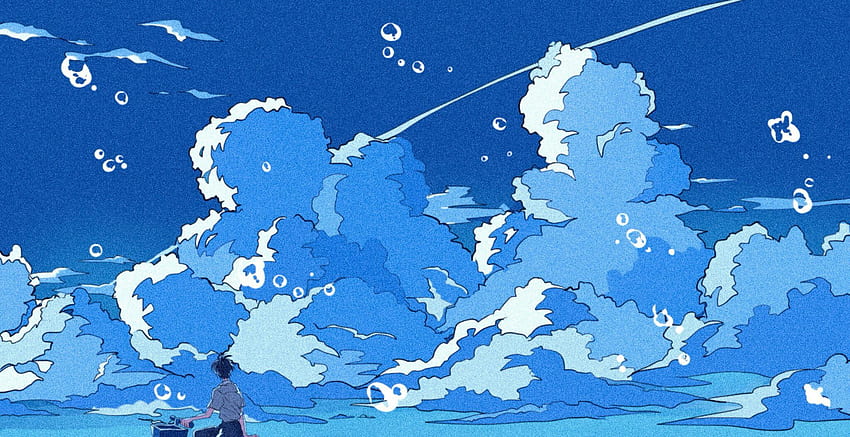 Twitter上で。 アート、アニメの風景、アニメ、青アニメ 高画質の壁紙