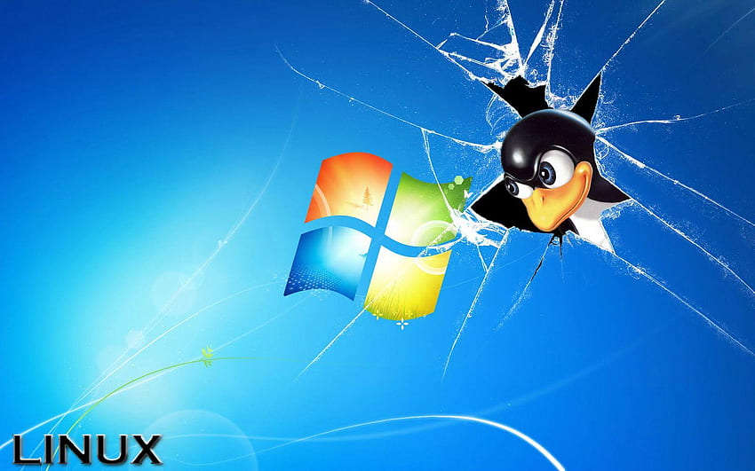 Linux contre Windows Fond d'écran HD