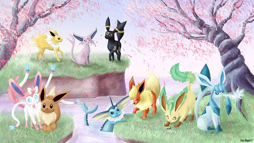 Latar belakang Pokemon Eevee, Pokemon menggemaskan Wallpaper HD