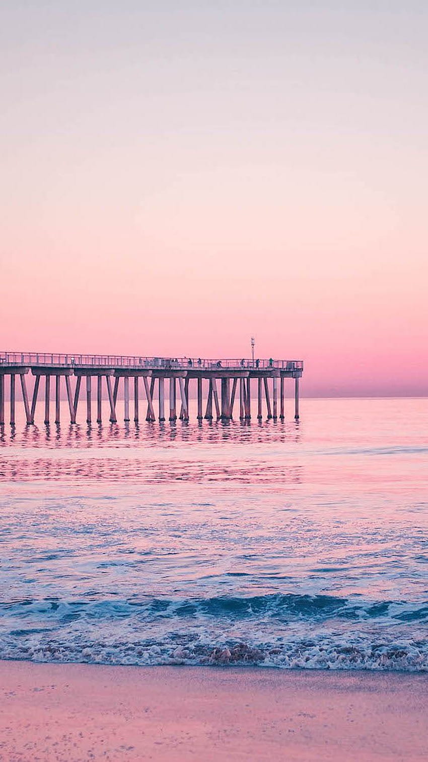 + süße Ideen, die die Sommerstimmung bringen, Pink Girly Beach HD-Handy-Hintergrundbild