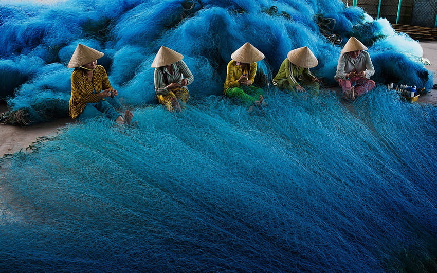 women, Vietnamese, Vietnam, Fishing, Fishing nets / and Mobile &, Vietnam Art HD wallpaper