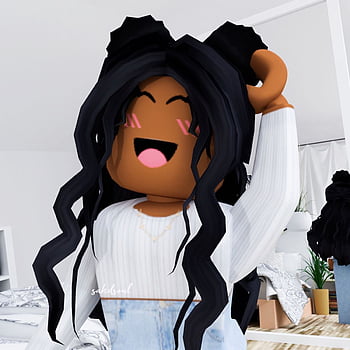 Pretty long black hair - Roblox