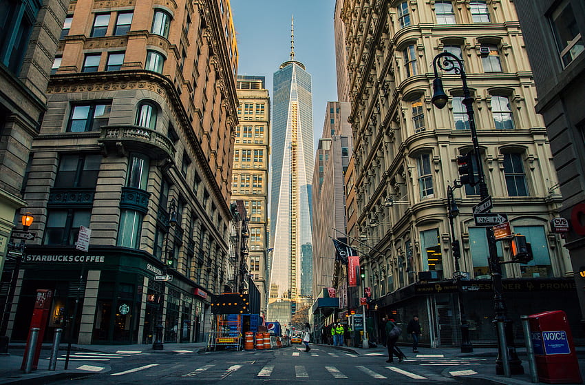 Manhattan, New York Netzhaut Ultra. Hintergrund, New Yorker Straße HD-Hintergrundbild