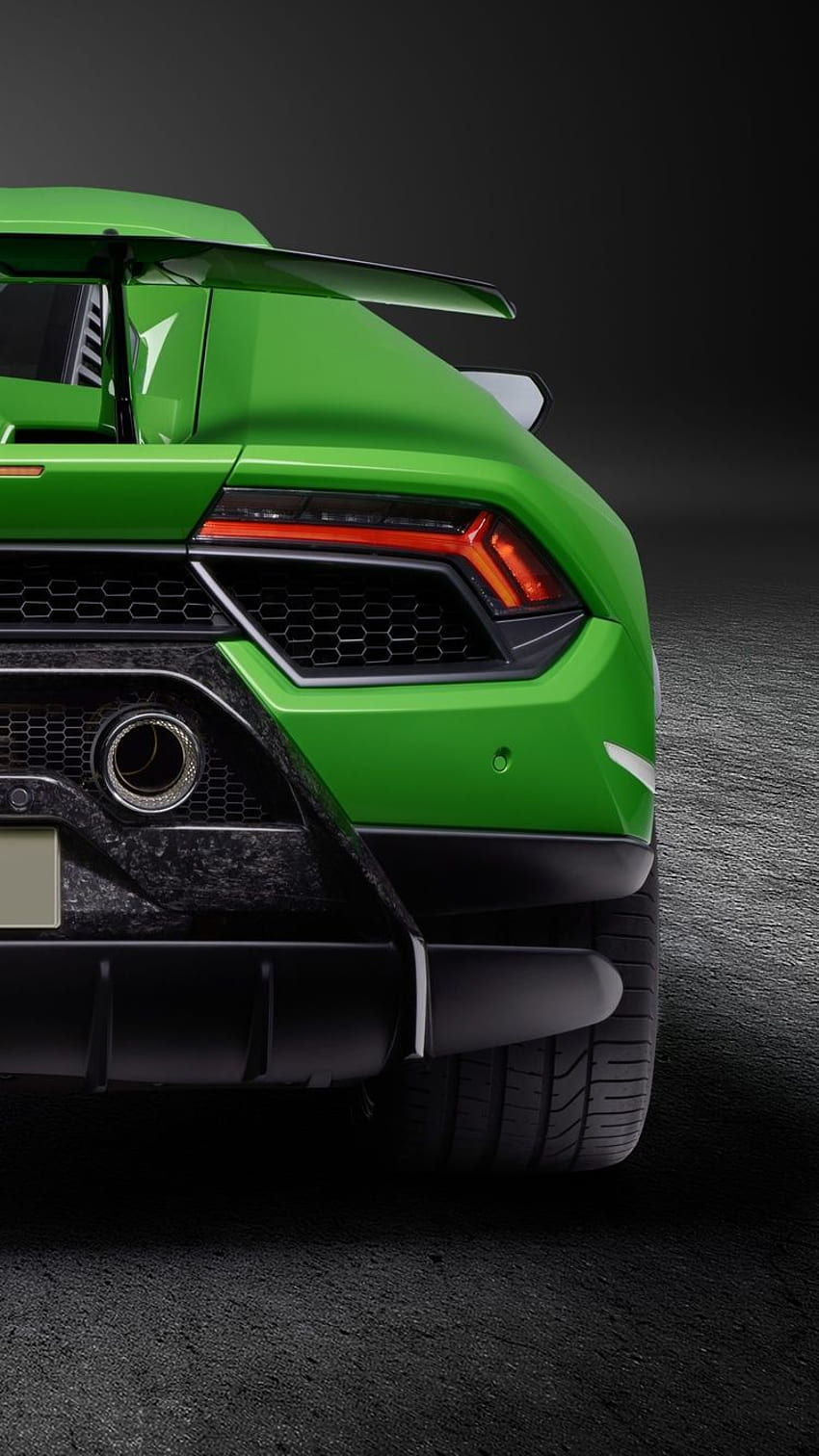 Lamborghini Huracan Performante 2019 Изглед отзад iPhone 6 HD тапет за телефон