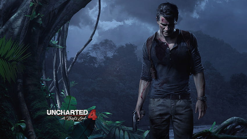 Nathan Drake and Background , Uncharted Minimalist HD wallpaper
