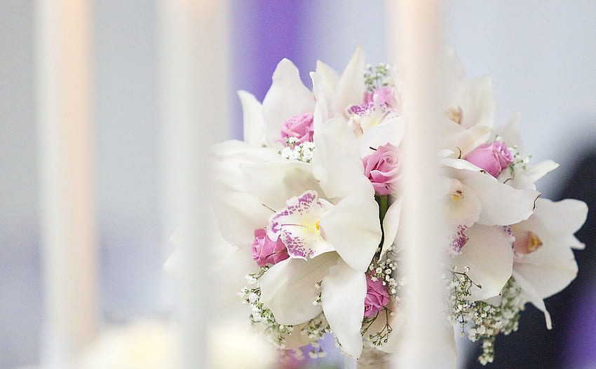 Karangan Bunga Pernikahan, karangan bunga, pernikahan, mawar, indah, alam, bunga Wallpaper HD