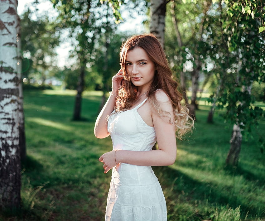 Woman Beautiful Outdoor White Dress Hd Wallpaper Pxfuel