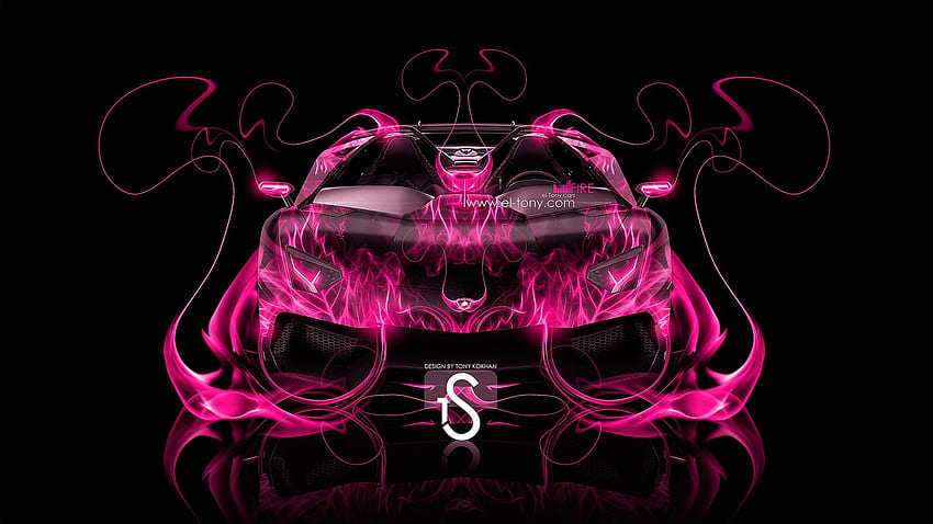 Rose et noir, néon Cool Pink Lamborghini Fond d'écran HD