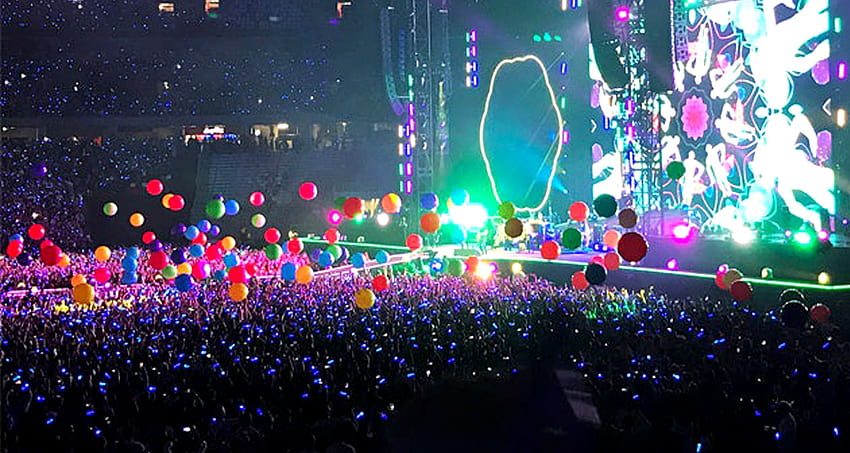 COLDPLAY iluminando A HEAD FULL of DREAMS gira 2017. Coldplay concierto, Concierto de luces y Coldplay fondo de pantalla