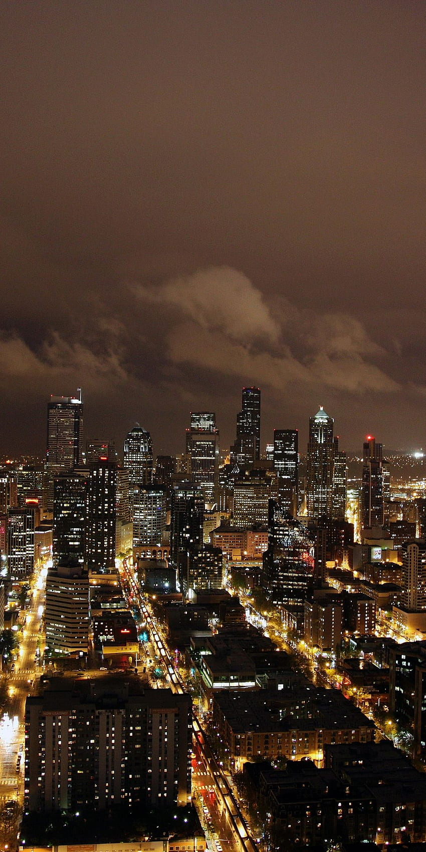 Night, city, buildings, skyscrapers, dark, . City lights , City aesthetic, City HD phone wallpaper