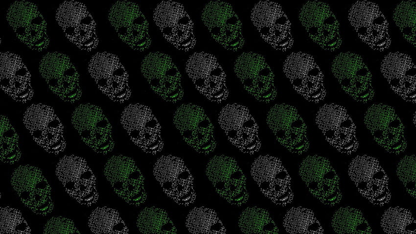 Skull Black Green Watch Dogs 2 DEDSEC HD wallpaper