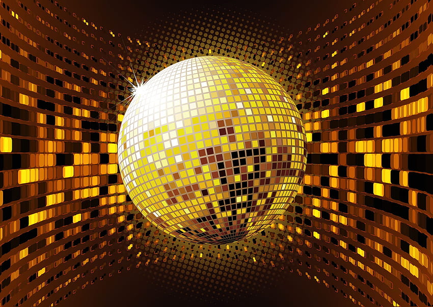 Goldkugel abstraktes iphone, Disco-Kugel HD-Hintergrundbild