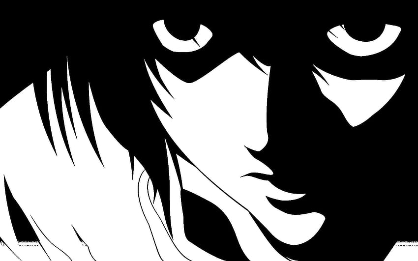 Death Note Anime Manga in Japan Black and White, Japanese Symbol for Death HD wallpaper