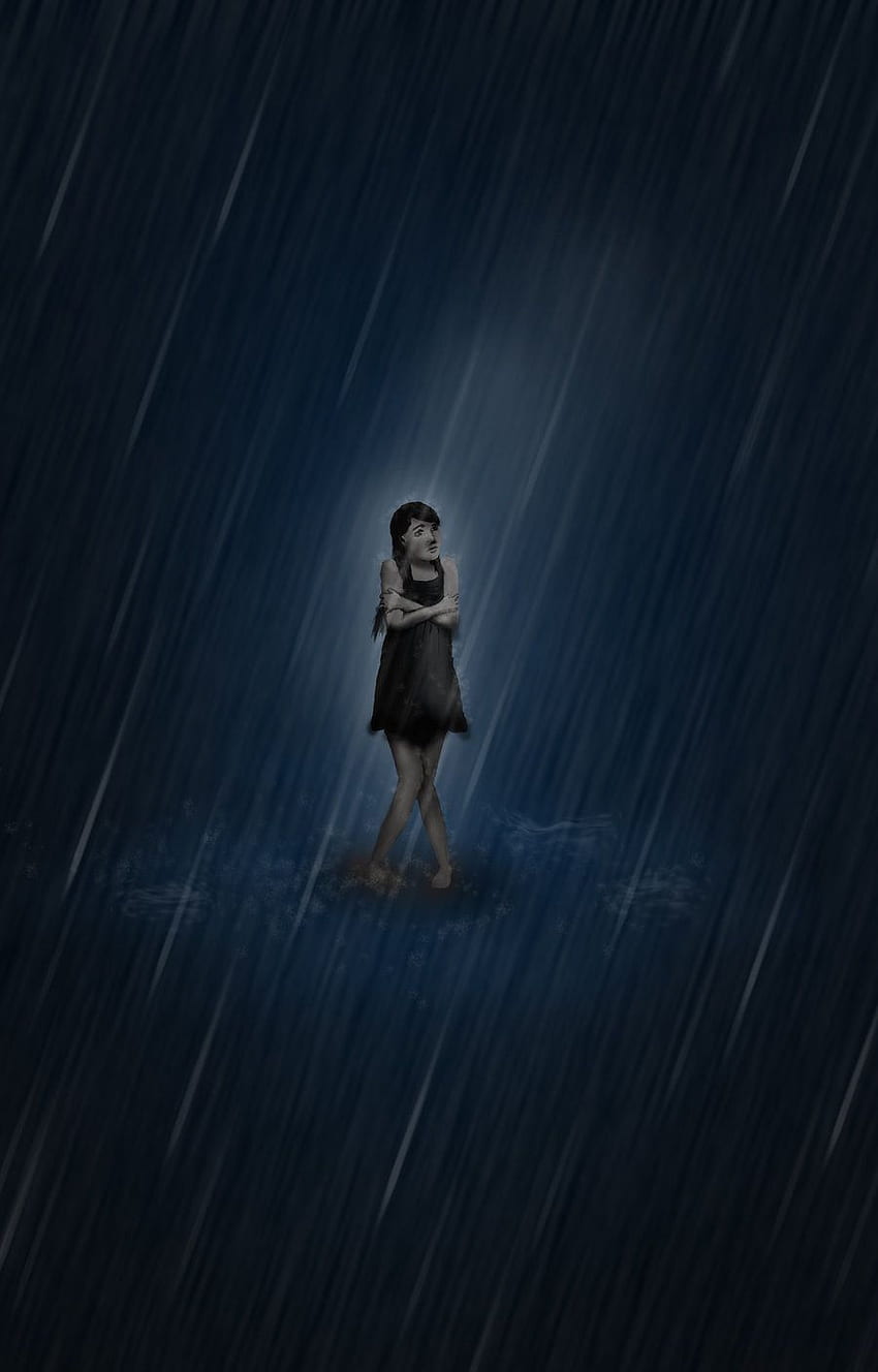一人の雨、Sad Girl in Rain HD電話の壁紙 | Pxfuel