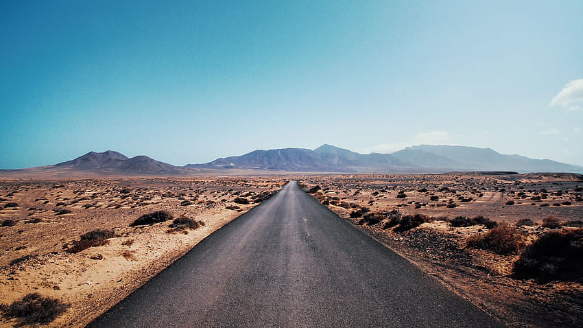 road, desert, mountains, asphalt, highway full , tv, f, background HD wallpaper