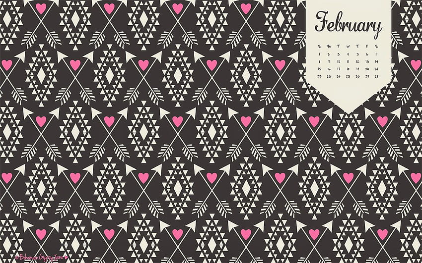 Bohemian Gypsy Jane: February 2015 Calendar HD wallpaper