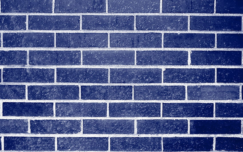 blue brick wall, blue brick texture, masonry HD wallpaper