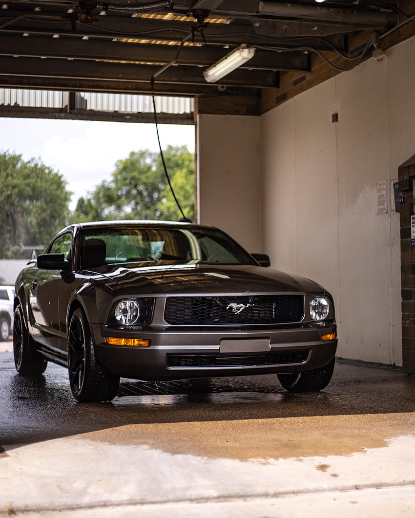 Mustang, samochody, światła, samochód, widok z przodu, reflektory Tapeta na telefon HD
