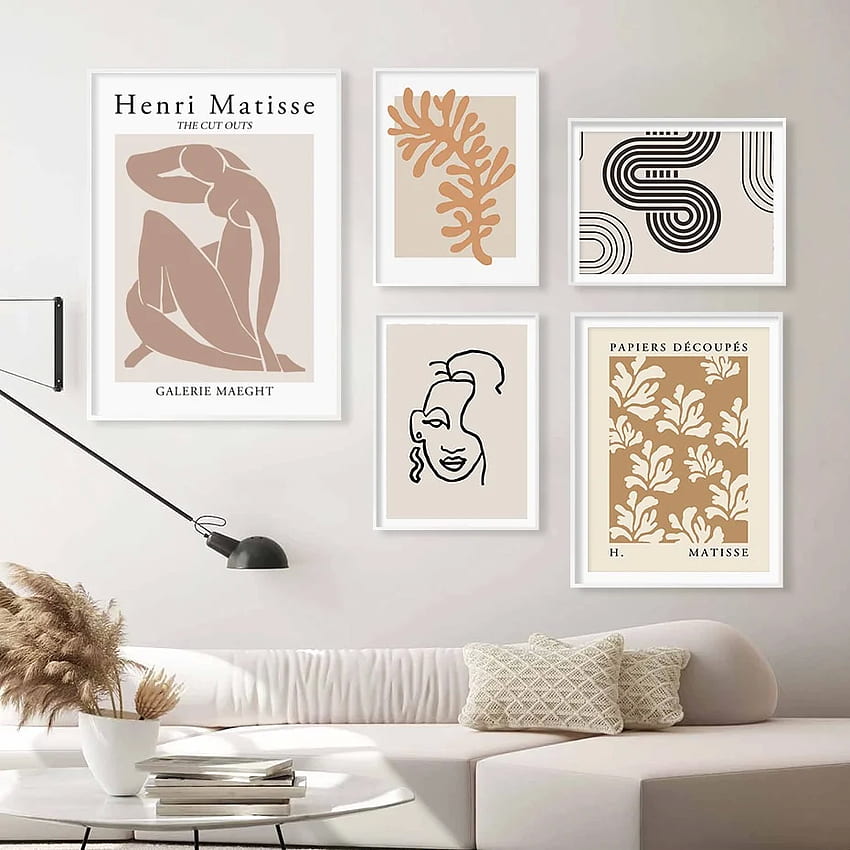 Price history & Review on Abstract Henri Matisse Posters Face Line Silhouette Floral Beige Wall Art Canvas Painting Print Living Room Home Decor. AliExpress Seller - Sure Life Paintings Store HD phone wallpaper
