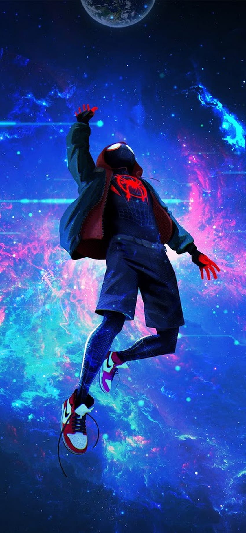 Miles Morales Spider Man: Into The Spider Verse , Spider Man Amoled HD phone wallpaper