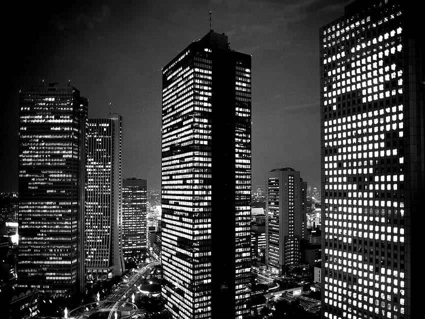 Stadt tita schwarz weiß [] für Ihr , Handy & Tablet. Stadt erkunden. Stadt, futuristisches Stadt, Schwarz-Weiß-Gebäude HD-Hintergrundbild