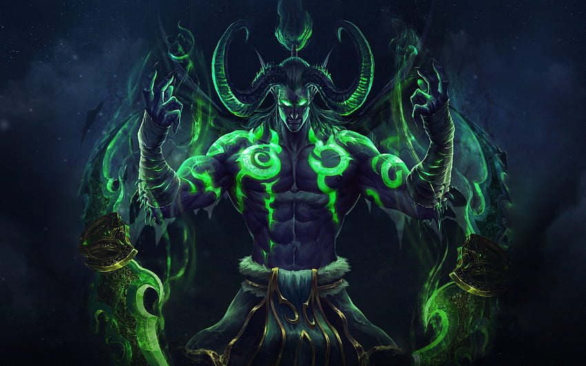 Ловец на демони, герои от World of WarCraft, нощен елф, WoW, герои от World of WarCraft, Illidan Stormrage, Warcraft III, персонаж от ловец на демони HD тапет