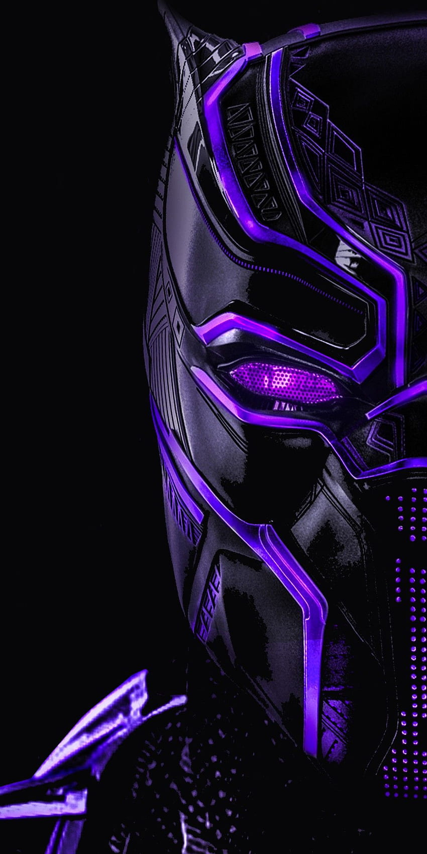 Black Panther Neon. Superhero iphone, Superhero , Black panther , Black Panther Purple HD phone wallpaper