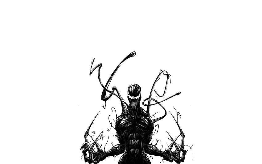 spiderman as venom Background 18883, Black and White Spider-Man HD wallpaper