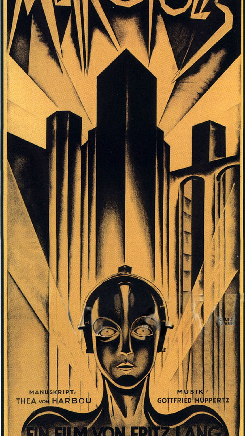 Metropolis Poster Metropolis 1927 Classic Vintage Movie - Metropolis 1927 Movie Poster - & Background, Vintage Cinema HD тапет за телефон